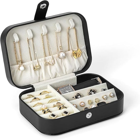 CASEGRACE Jewelry Box For Women Portable Travel Jewelry Case for Necklace Earring Rings Jewelry Holder Case Gift Box Girls