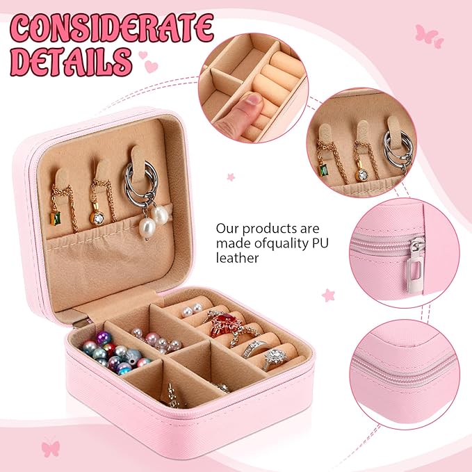 Kenning 12 Pack Inspirational Gifts Bulk Travel Jewelry Case Organizer Appreciation Gifts for Employee Teacher Coworkers Nurses