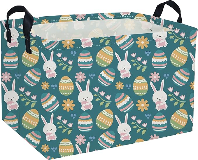 Rectangular Easter Basket Kids Basket Rectangular Cute Storage Bin Organizer Box Room Decor for Home Decor.