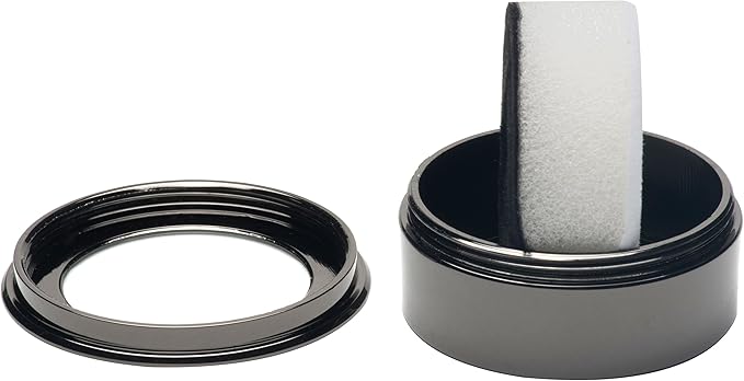Small Loose Diamond or Gemstone Display Box Case Holder Show Container Metal (Black- 1.5x0.6)