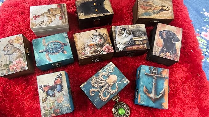 RK Collections Trinket Box Small Jewelry Keepsake Box | Trinket Box lovers Gift Idea, Animals Ornaments for Girls, Women, Gift Idea, Home Décor (Teapot)