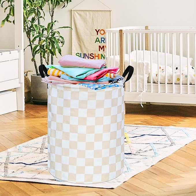MAIZMZ Girls Laundry Basket Foldable Home Storage Basket Kids Hamper,Toy Box Canvas Organizer Bins for Home/Dorm/Kitchen/Pet/Office/Closet/Shelf/Gift Baskets