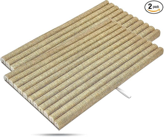TheDisplayGuys For Your Modern Living 2-Pack 10-Slot Rolls Burlap Foam Padding Jewelry Inserts - Tray/Case Liners - Ring Holder, Earrings Organizer (Beige) by The Display Guys