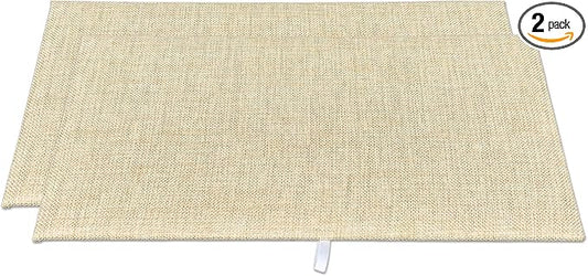 TheDisplayGuys For Your Modern Living 2-Pack Flat Foam Cushion Jewelry Display Pad Inserts - Burlap - Tray/Case Liners - Necklaces, Bracelets, Watches (Beige) by The Display Guys