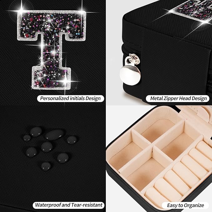 Uygafly Teacher Appreciation Gifts for Women,Teacher Gifts Ideas,Thank You Teacher Gifts from Students Birthday Gifts Teacher Retirement Gifts for Women Teachers Day Gift,Jewelry Case | Black,T