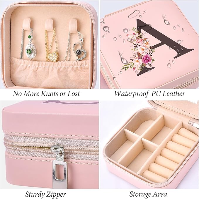 Mothers Day Mom Gifts for Wife Daughter - Stocking Stuffers for Teens Women - Teen Girl Gifts Trendy Stuff Travel Jewelry Box Case Organizer Personalized Christmas Birthday Gift Easter Basket Stuffers