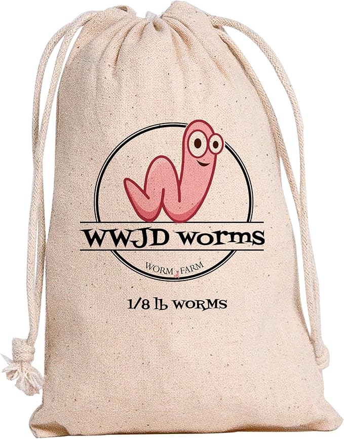 Red Wigglers Composting Worms - 1/8lb Red Worms for Composting - Use on Worm Castings for Plants, Garden, Worm Farm & Compost Starter, Easy to Manage