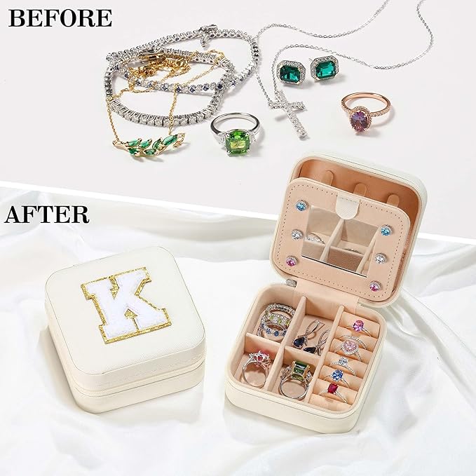 Parima Travel Gifts for Women - Birthday, Mothers Day & Graduation Gifts - Letter D, White
