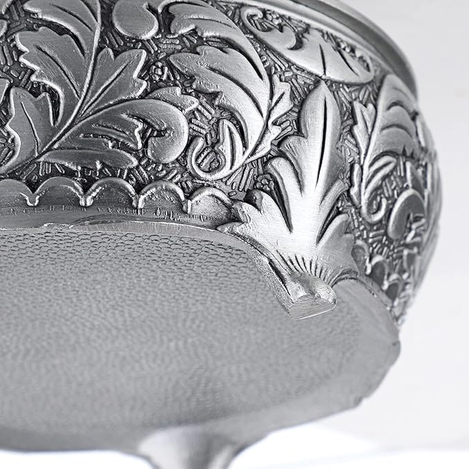 Hipiwe Metal Jewelry Box Vintage Ring Holder Trinket Organizer Small Round Earring Necklace Storage Box Jewelry Display Box Keepsake Box Decorative Jewelry Box Gift for Women