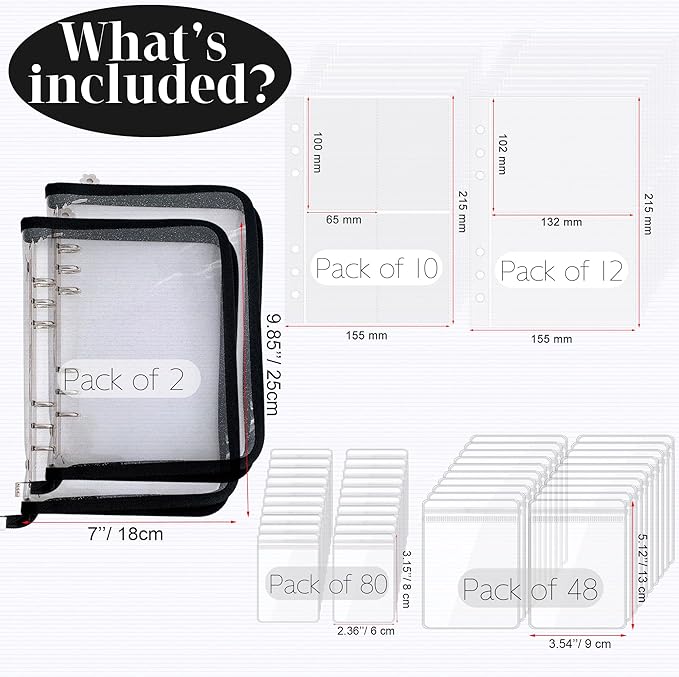 Transparent Jewelry Storage Book Travel Jewelry Organizer Earring Organizer Case Bracelet Holder for Necklace Ring with Anti tarnish Pouches, Pack of 2