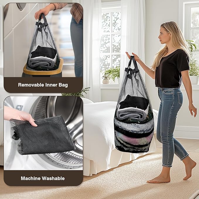 Bathola 75L Slim Laundry Hamper with Lid, Dirty Clothes Hampers for Laundry, Collapsible Laundry Baskets for Small Spaces, Bedroom, Bathroom, Laundry Room, Dark Grey