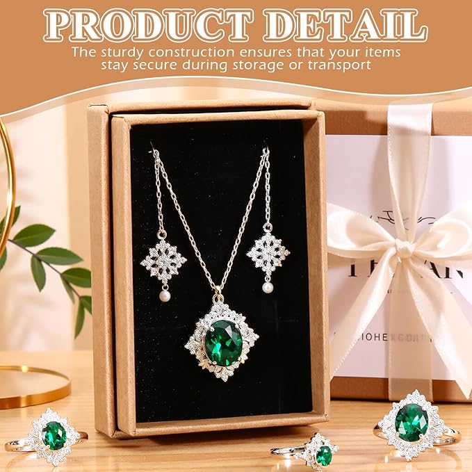 Batiyeer 36 Pcs Cardboard Jewelry Gift Boxes Jewelry Boxes Packaging Small Earring Gift Box with Lids for Necklace Ring Bracelet Party