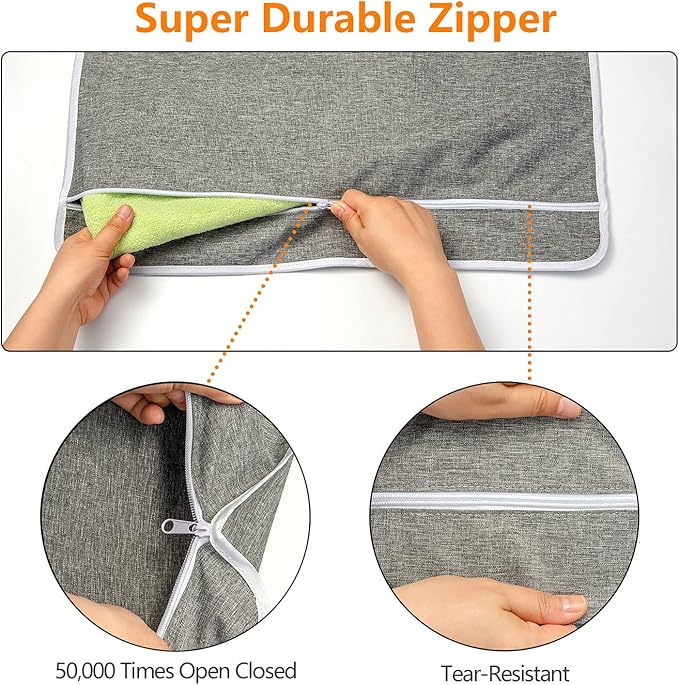 ANSTROUT XL Hanging Laundry Hamper, Extra Large Tear-resistance Door Hamper with 2 Types Hooks for Dirty Clothes, Save Bathroom Space Hanging Laundry Bag (36.5x 22 Inch,Grey)