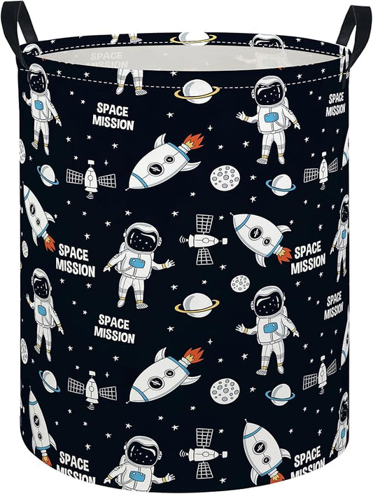 Baby Laundry Hamper kids laundry Basket Waterproof Laundry Bag for Bedroom Toy Clothes Organizer Room Décor(Astronaut)