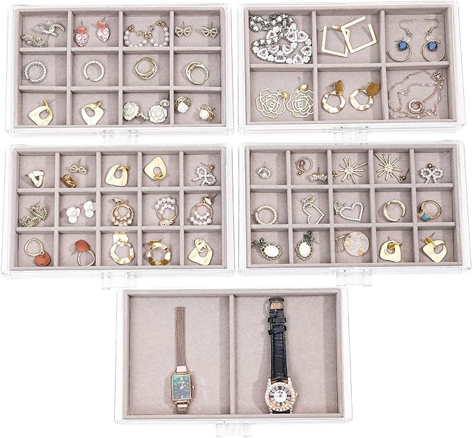 Cq acrylic Jewelry Organizer With 5 Drawers