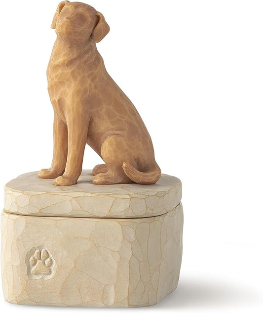 Willow Tree Love my Dog (golden), sculpted Hand-Painted Keepsake Box