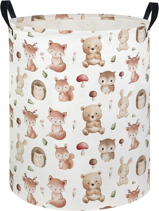Baby Laundry Hamper kids laundry Basket Waterproof Laundry Bag for Bedroom Toy Clothes Organizer Room Décor(Mushroom Animal)