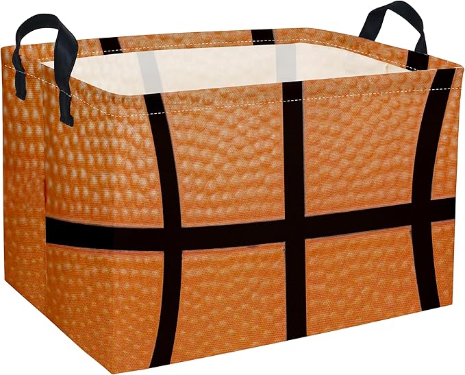 Rectangular Basketballs Baskets Gift Basket Empty Kids Storage Bins Baby Boy Basket Kids Toy Storage Bin Organizer Box Basketball Room Decor for Home(Basketball)