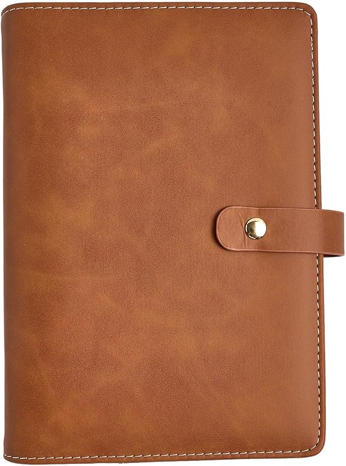 PU Leather Jewelry Binder Storage Case - Jewelry Boxes Travel Binder Organizer Book Ring Binders with Zipper Velvet Pouch Bags for Bracelet Earring Rings Necklaces - Brown