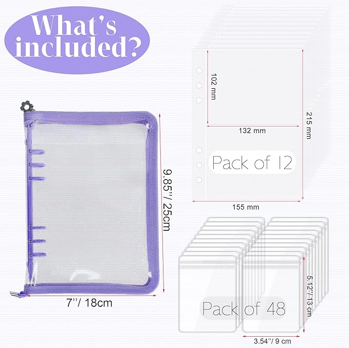 Bracelet Holder Travel Jewelry Organizer Case Transparent Jewelry Storage Book for Earring Necklace Ring with Small Clear Zippered Pouch