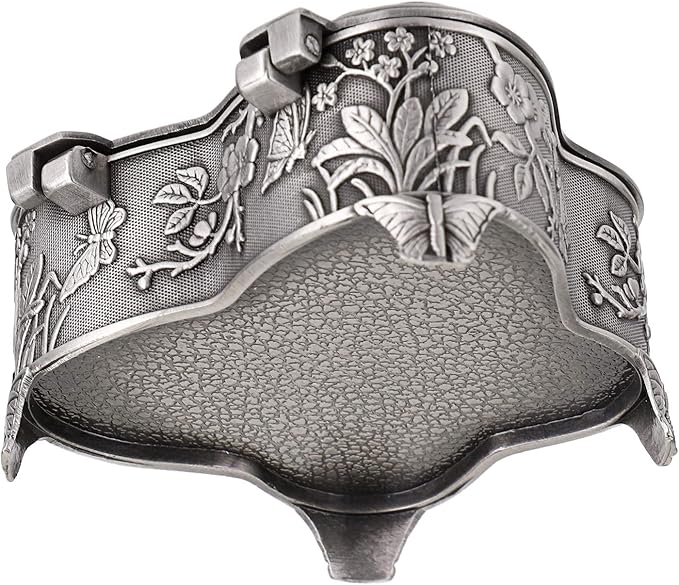 Hipiwe Vintage Metal Jewelry Trinket Box - Butterfly Shape Jewelry Organizer Treasure Chest Ring Holder, Earrings Necklace Storage Box Keepsake Box for Women