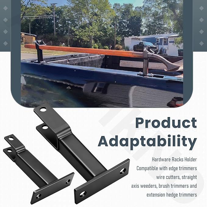 AMTHKNO Heavy Duty W/Hardware Racks Holder Carrier for Weeder/Extended Trimmer or Straight Shaft Weed-Eater, Lockable Racks, Trailer Trimmer Rack, W-eed Eater R ack - Securely/Transport Trimm-ers