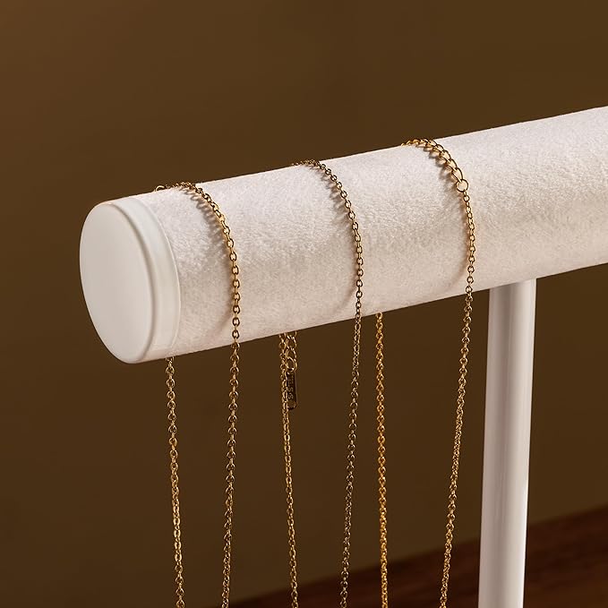 bussdis 3 Tier Bracelet Holder Display - Detachable T Bar Pure White Velvet Bracelet Holder, Jewelry Holder Organizer for Bracelet, Necklace, Earrings, Rings