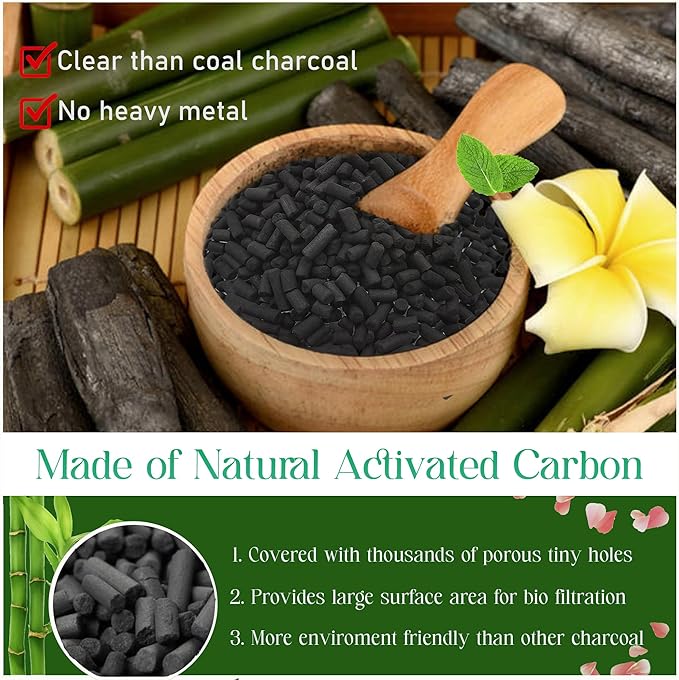 PurifyLogix 1.6 Pounds Activated Charcoal Filter Refill for FoodCycler Kitchen Waste Composters, Odor-Absorbing Replacement Carbon Compatible with Eco 5 FoodCycler Indoor Electric Composter(2PCS)
