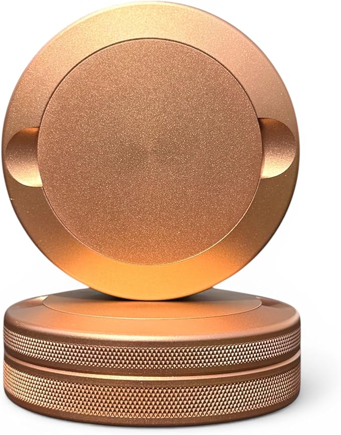 3.0 | Metal Container for Zyn, Premium Aluminum Can & Rugged Pouch Holder | Extra Capacity, Knurled Grip & Used Pouch Storage | EDC (Champagne Gold)
