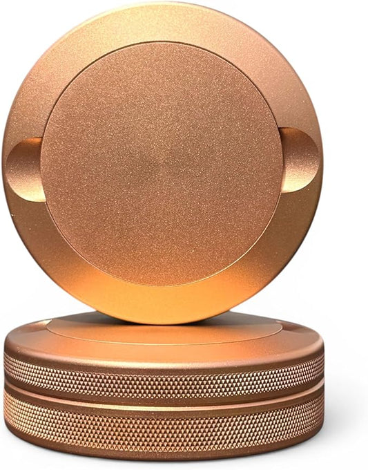 3.0 | Metal Container for Zyn, Premium Aluminum Can & Rugged Pouch Holder | Extra Capacity, Knurled Grip & Used Pouch Storage | EDC (Champagne Gold)