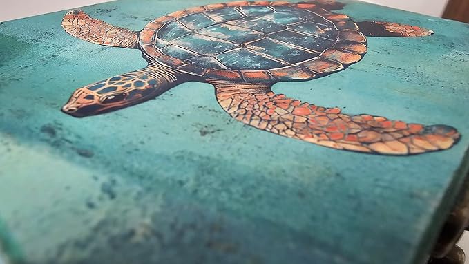 RK Collections Nautical Sea Turtle Keepsake Box | Home Décor, Gifts for Beach, Sea, Ocean Animal, Turtle Lovers | Jewelry Storage Box for Girls, Women (3TS1)