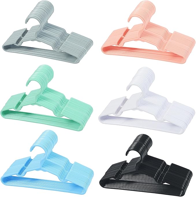 120 pcs Baby Nursery Closet Hangers,Non-Slip Laundry Infant Pant Hanger for Newborn Clothes,Ultra-Thin Child Coat Hanger for Girl Boy Toddler Kids