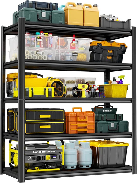 Garage Metal Shelving Unit, Storage Shelves 72''H*35''W*14''D Adjustable, Double-Layer Column with Reinforced Ribs, Heavy-Duty, Capable of Bearing 3020 lbs for Garage, Warehouse, Kitchen
