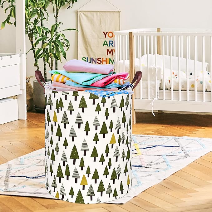 MAIZMZ Girls Storage Basket Laundry Hamper Gifts Organizer Bins Toy Box Laundry Basket Large Canvas Collapsible Chest for Home/Dorm/Kitchen/Pet/Office/Closet/Shelf/