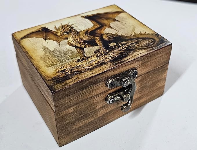 RK Collections Dragon Trinket Keepsake Box | Home Décor, Gifts for Dragon Lovers, Animal Ornaments | Earrings Necklace Storage Box for Girls Women (3DRS1)