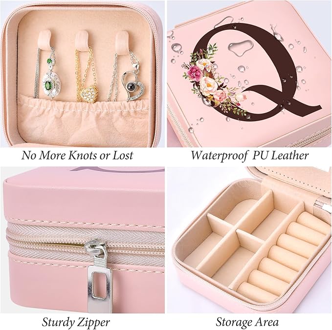 Inngeroo Mothers Day Mom Gifts from Daughter Son, Travel Jewelry Case Box Organizer Personalized Gifts for Mom Wife Women Daughter Friends Sister Grandma Aunt