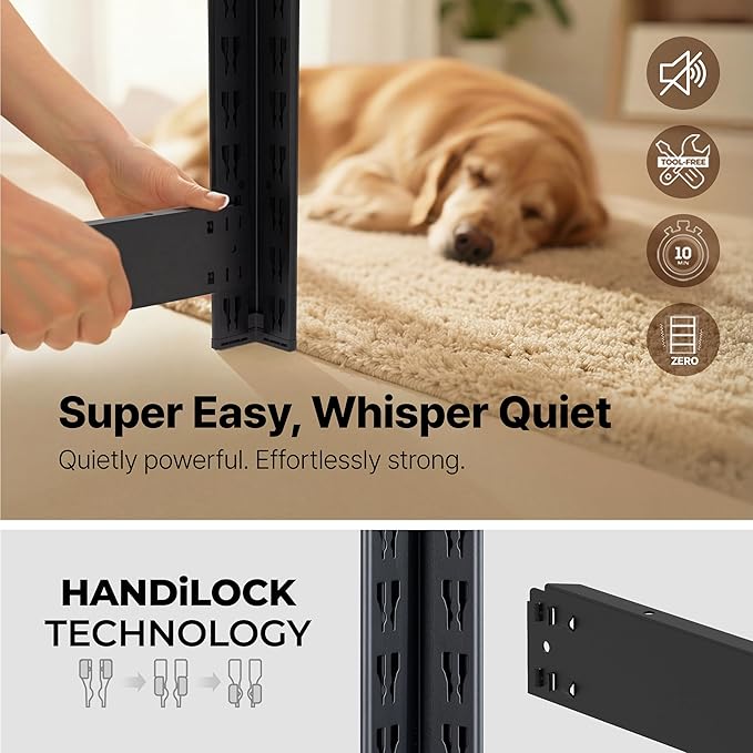 HOMEDANT House 48.1" W 5 Tier Heavy Duty Garage Shelving Adjustable Metal Rack Storage Shelves Standing Shelf Unit Organizers Industrial Warehouse Basement Black 1Pack