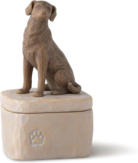 Willow Tree Love my Dog (dark), sculpted Hand-Painted Keepsake Box