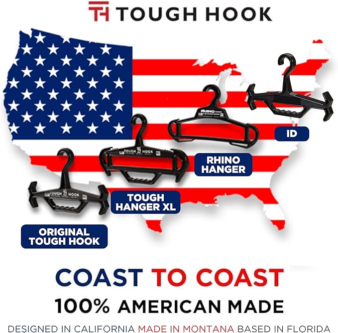 Tough Hook ID MAX Heavy Duty Identification Hanger, USA Made 200 Lb Cap, Plate Carrier, Tactical Gear, Scuba BCD, Anti-Slip Wetsuit & Body Armor Organization System with 3 ID Loop Strips 1 Pack TAN