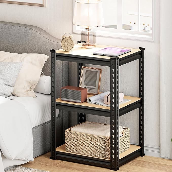 REIBII Storage Shelves 6 Tier Garage Shelving, Adjustable Shelving Units Loads 2250LBS, Narrow Shelves Units and Storage for Kitchen, Pantry, Garage, Closet, Basement, 16" W x 16" D x 72" H