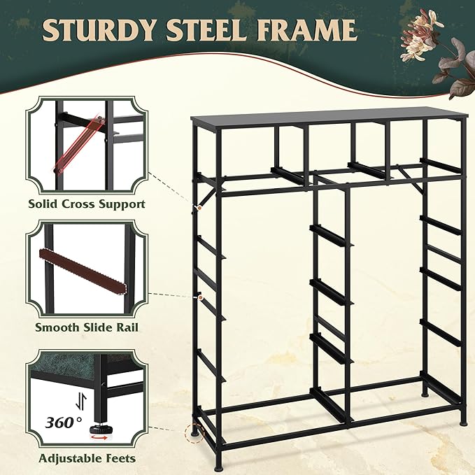WLIVE Storage Organizer Unit with 11 Fabric Bins, Storage Drawers Organizer with Steel Frame, Tall Storage Tower Organizaton for Living Room, Hallway, Office, Vintage Green