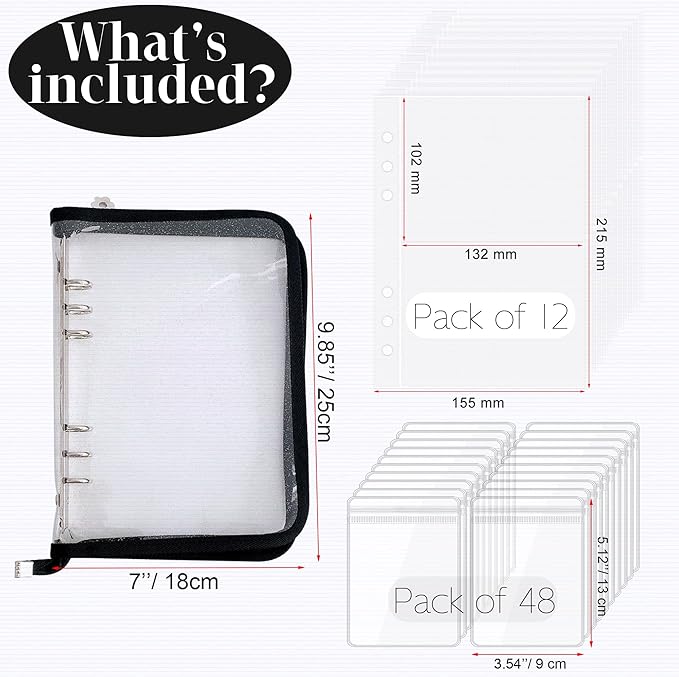Bracelet Holder Travel Jewelry Organizer Case Transparent Jewelry Storage Book for Earring Necklace Ring with Small Clear Zippered Pouch