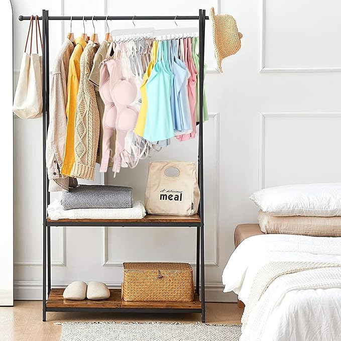 Resovo Bra Hanger for Closet, Tank Top Hanger 20 Hooks Capacity Foldable Wood Space Saving Hangers Closet Organizers and Storage for Dorm & Apartment for Tank Top, Bra, Scarf
