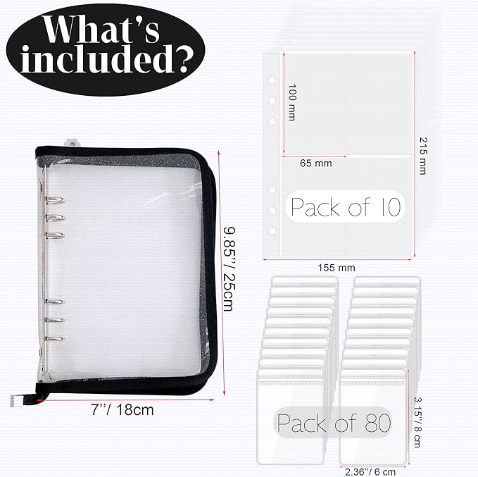 Earring Organizer Case Travel Jewelry Organizer Transparent Jewelry Storage Book for Necklace Bracelet Ring Holder with Small Clear Zippered Pouch