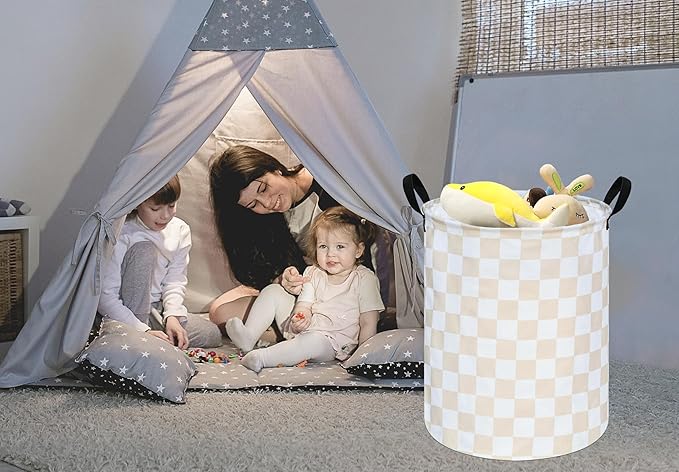 MAIZMZ Girls Laundry Basket Foldable Home Storage Basket Kids Hamper,Toy Box Canvas Organizer Bins for Home/Dorm/Kitchen/Pet/Office/Closet/Shelf/Gift Baskets
