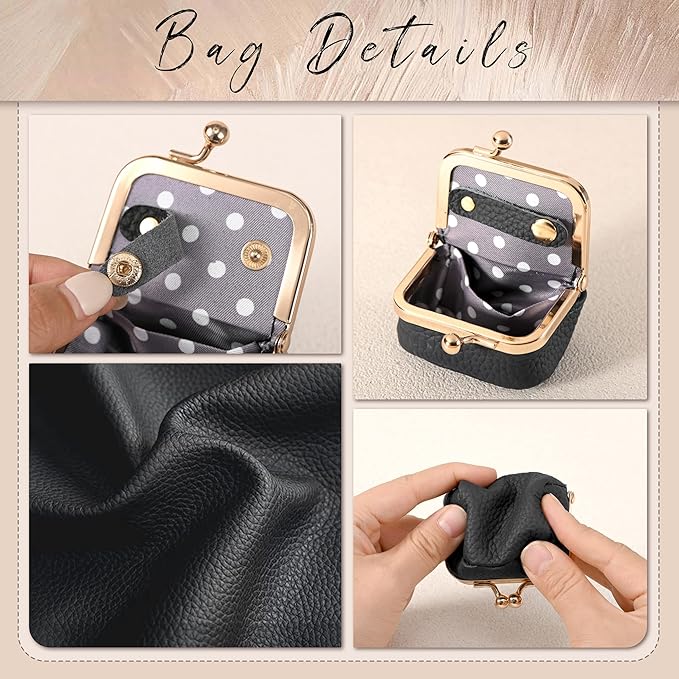 Zivyes Mini Jewelry Box Travel Small Coin Purse Organizer Case Genuine Leather Tiny Size (Black1)