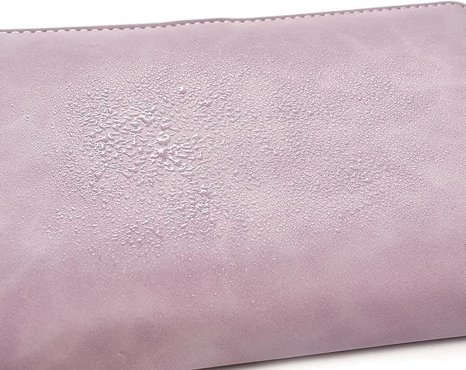 Travel Jewelry Binder Organizer Storage Book - Jewelry Boxes PU Leather Organizer Case with Zipper Velvet Pouches for Women Gifts - Pale Lilac