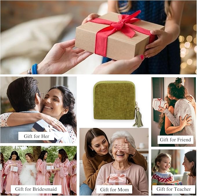 Stratalife Travel Jewelry Case Organizer for Women Wedding Gifts Portable Velvet Pouches for Travel Essentials Jewelry Crystal Bracelets Necklace Storage, Ring Holder Green Tassel