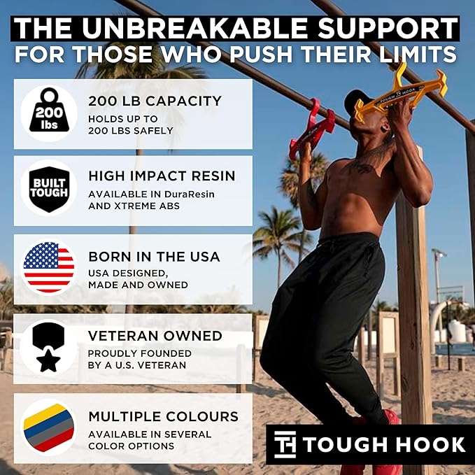 Tough Hook ID MAX Heavy Duty Identification Hanger, USA Made 200 Lb Cap, Plate Carrier, Tactical Gear, Scuba BCD, Anti-Slip Wetsuit & Body Armor Organization System with 3 ID Loop Strips 1 Pack TAN