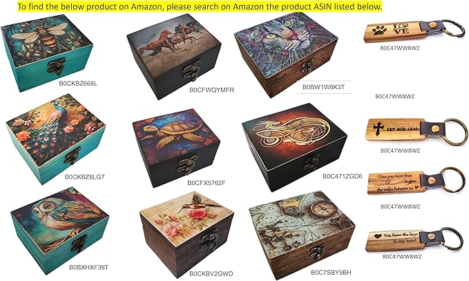 JB&C Premium Peacock Trinket Box Small Jewelry Keepsake Box | Earrings Necklace Storage Box for Girls Women | Peacock lovers Gift Idea, Animals Ornaments for Home Décor (3PS)